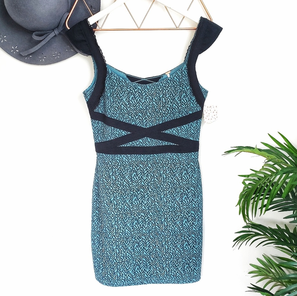 Free People, Pacific Blue Cross My Heart Dress, M - Picture 2 of 8